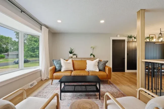Bright, calming common room in a memory care community