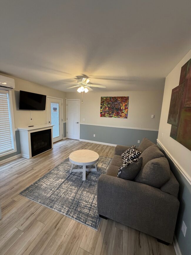 Quiet, comfortable seating area in a senior living community