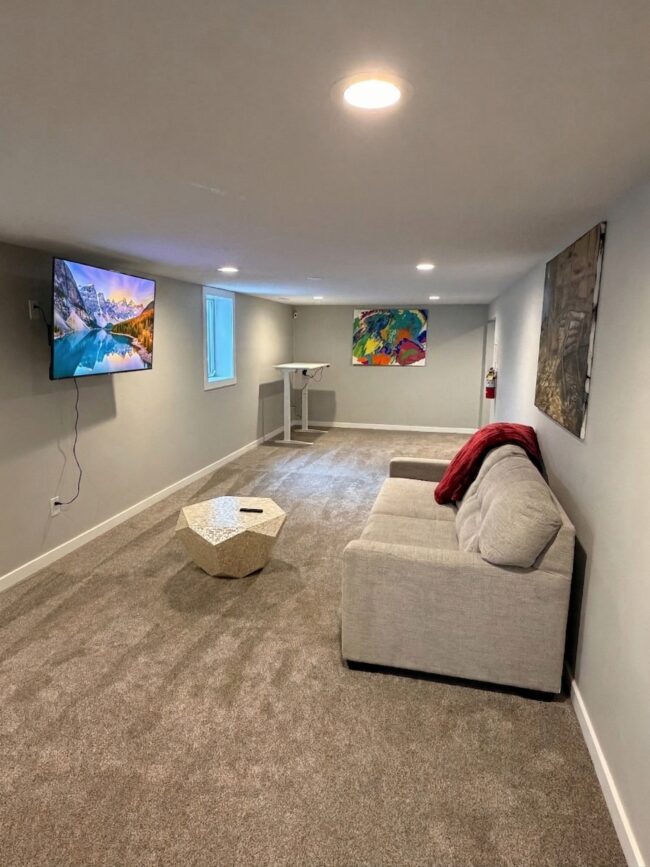 Comfortable living room in a senior living community